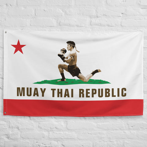 MUAY THAI REPUBLIC WALL FLAG