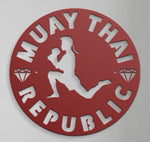MUAY THAI REPUBLIC 18" Metal Sign NEW!