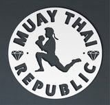 MUAY THAI REPUBLIC 18" Metal Sign NEW!