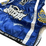 “KNIVES OUT” Muay Thai Shorts BLUE